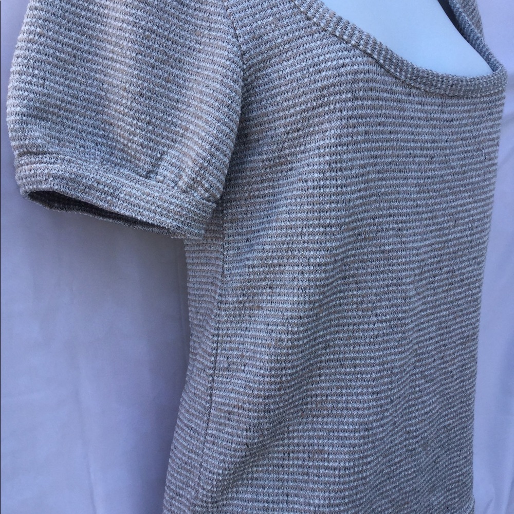 Free People size Small scoop metallic short sleeve - Picture 3 of 6